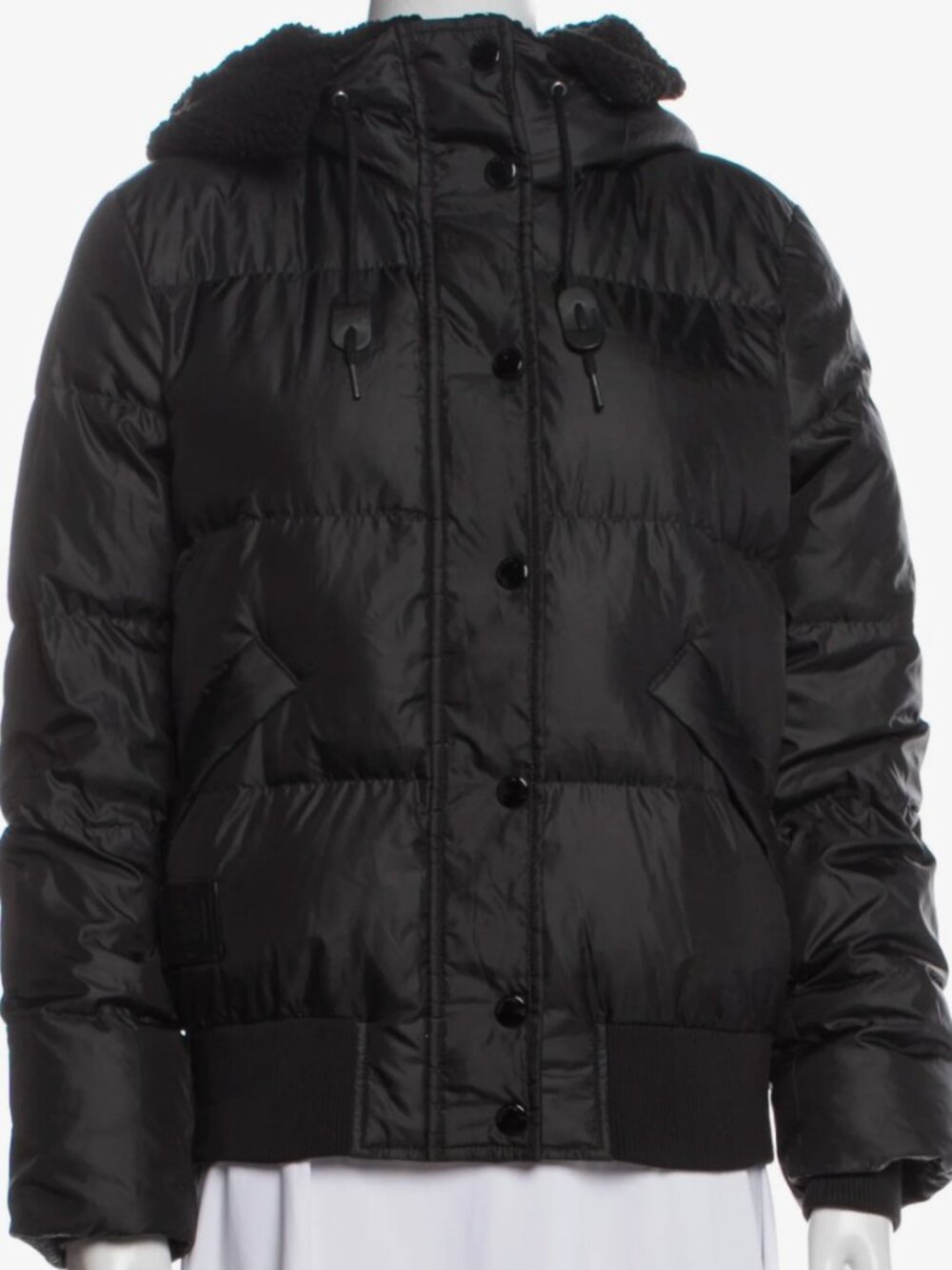 COACH BLACK PUFFER JACKET MEDIUM